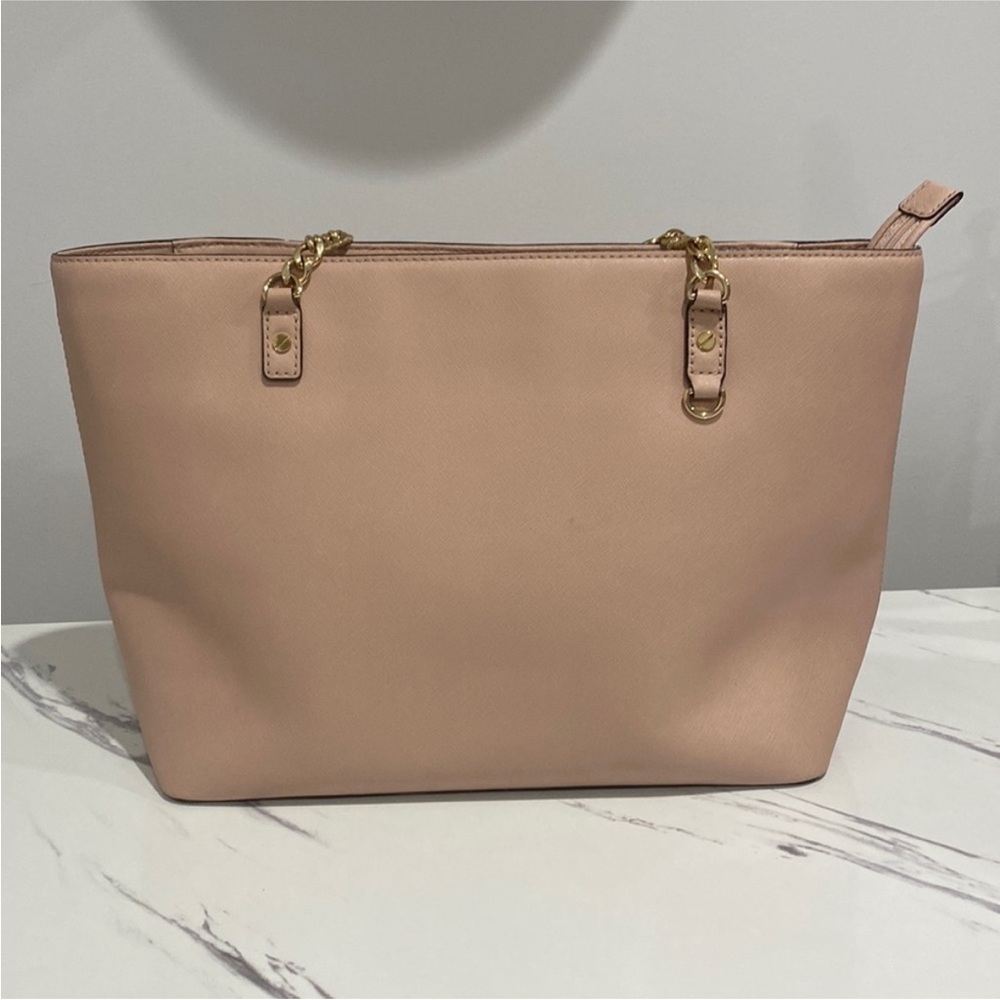 Michael Kors Pink and Gold Tote Bag Spacious and Minimalist
